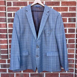 VTG Ralph Ralph Lauren Classic Sport Mens Sz 52R Brown Plaid Wool Blend Blazer